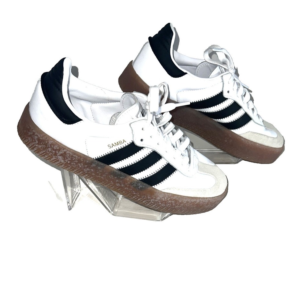Adidas Samba OG Women's Original Sneakers Size 9.5 White Black Gum Sole  Classic